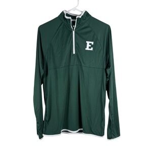 Colosseum Mens Pullover Green 1/4 Zip Jacket Eastern Michigan‎ University Size S